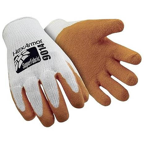 HexArmor 9014-L (9) Cut-Resistant Gloves,L/9,PR, Orange/White
