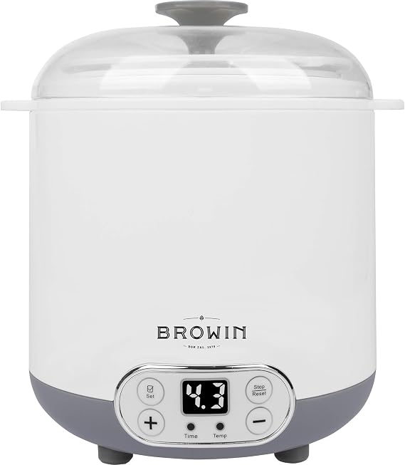 Browin 801013 Multifunctional Cheese and Yoghurt Device with 1.5 L Thermostat White Grey Medium