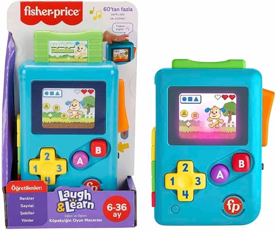 Fisher Price Have Fun and Learn Puppy's Game Adventure (Turkish), Illuminated and Musical Game Console HBC91