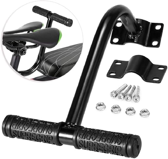 WANLIANG Bicycle Rear Seat Handlebar, Mountain & Road Bike Handle, Bicycle Rear Seat Armrest Accessories (Bend)