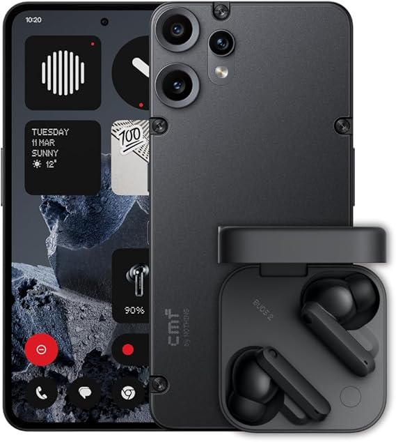 CMF Phone 2 Pro 128GB Black - 5G Smartphone with 50MP Camera + CMF Buds 2 Dark Grey Included