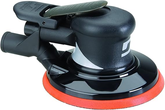 Dynabrade (56863) Dynorbital Supreme 6" (152 mm) Diameter Random Orbital Sander, Central Vacuum | Proportionate 3/32" (2.5 mm) Diameter Orbit | 12000 RPM Pneumatic Motor