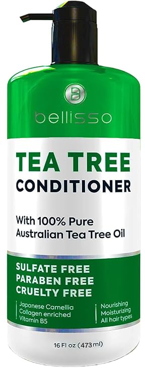 Tea Tree Oil Conditioner - Sulfate and Paraben Free - Anti Dandruff Treatment for Itchy, Dry Scalps - Ideal for Women and Men with Oily Hair and Scalp Buildup