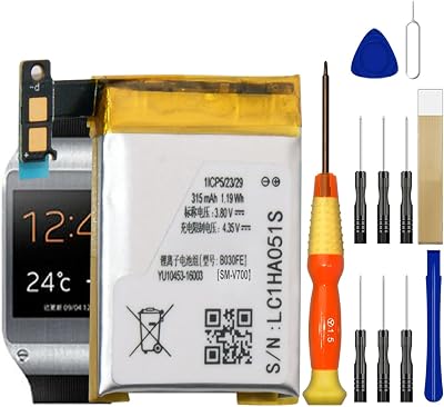 DDONG LSSP482230AB Replacement Battery for Samsung Galaxy Gear Watch V700 SM-V700 Smartwatch Battery B030FE with Repair Tool Kits 315mAh