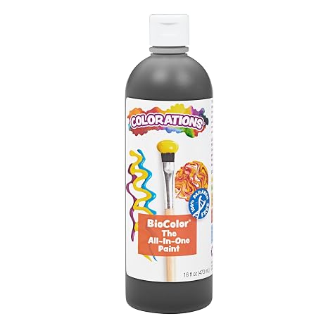 Colorations Paraben-Free BioColor Paint, Vibrant Black, 16 oz Bottle