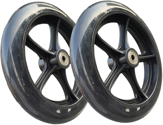 2pcs 120mm 145mm 175mm 180mm 190mm 200mm Scooter Wheels 5inch 6inch 7inch 8inch Scooter Replacement Wheels for Kick Scooters, Strollers etc