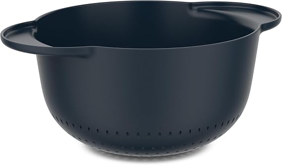 Mepal - Chef it colander - Easy drain design prevents clogging - Non-slip base for added stability - Dishwasher safe - Kitchen strainer - 3000 ml - Navy