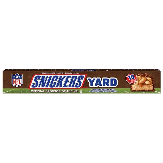 Snickers Yard Chocolate Bars Candy 18 Count, 33.48 Ounce