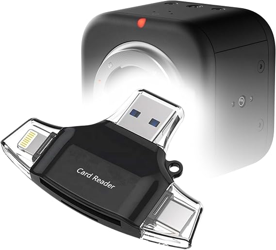 BoxWave Smart Gadget Compatible with Mevo Core - AllReader SD Card Reader, microSD Card Reader SD Compact USB - Jet Black