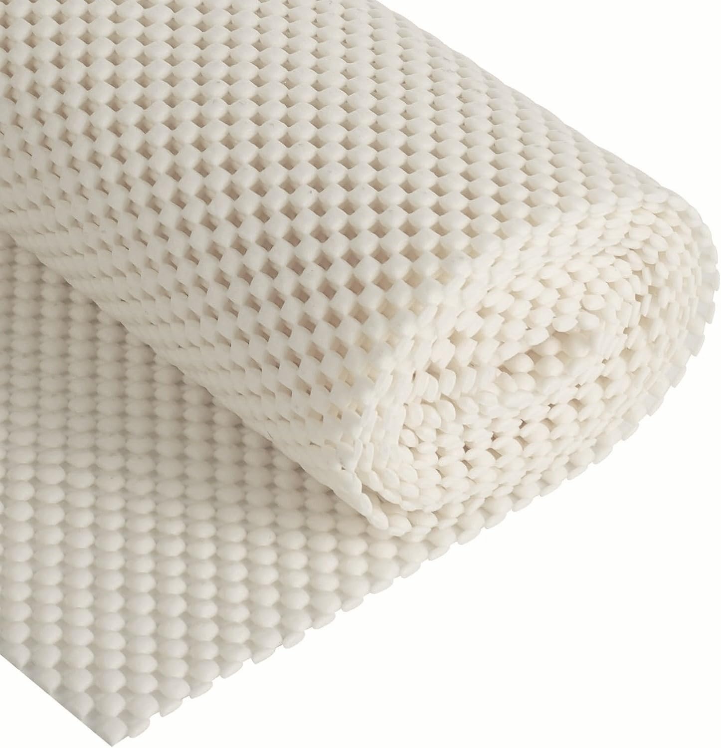 KAHEIGN Multipurpose Non Slip Pad, 50CM x 200CM PVC Anti Slip Rug Pad Underlay Carpet Grip Drawer Shelf Liner Waterproof Floor Cushion Mat for Home Office Cars Kitchen Bathroom Cream White