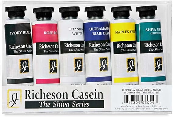 Jack Richeson 120533 37-Ml Artist Casein Colors, Set of 6