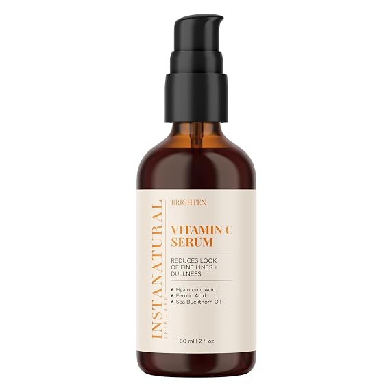 InstaNatural Vitamin C Face Serum: Fine Lines and Discoloration, 2 Fl Oz