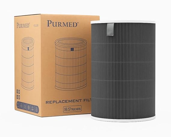 Purmed Xiaomi Mi 1/2 / 3 / Pro Compatible Gray HEPA Filter – H13 Filtration, High Efficiency, Dust and Allergen Protection