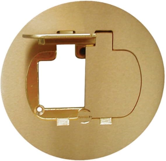 Carlon E97BR2 Round Cover, Diameter: 5", Type: Dual Service, Brass