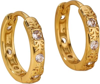Micro-Inlaid Earrings For Women Gold Color Stainless Steel Earrings Trend 2025 Female Simple Fashion Ear Jewelry