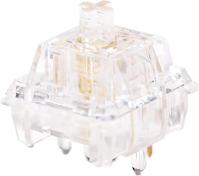 KPREPUBLIC TECSEE Ice Candy Transparent Linear Switch 5pin RGB SMD 63.5g Force mx for Mechanical Keyboard Gold Sping PC Housing Clear TECSEE Ice Candy x110
