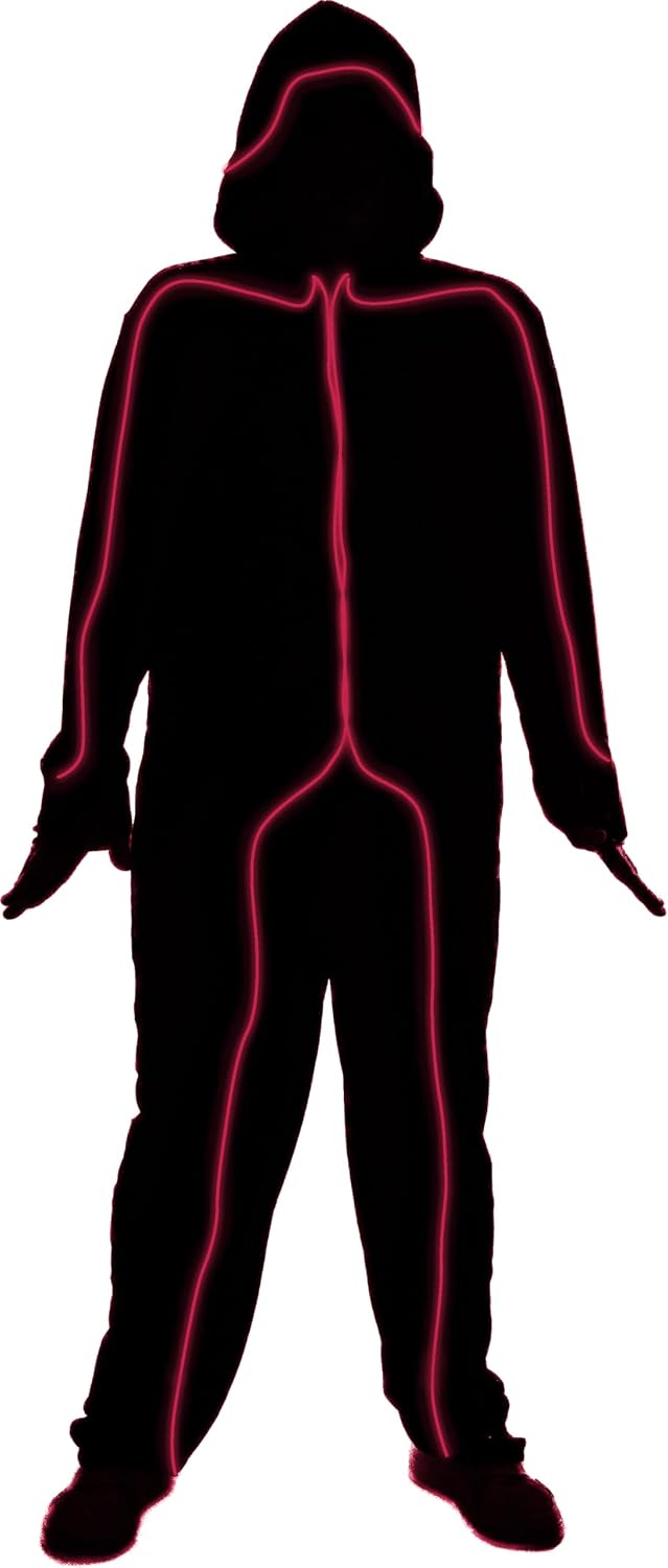Pink Light Up E.L. Party Wire Stickman Adults Costume