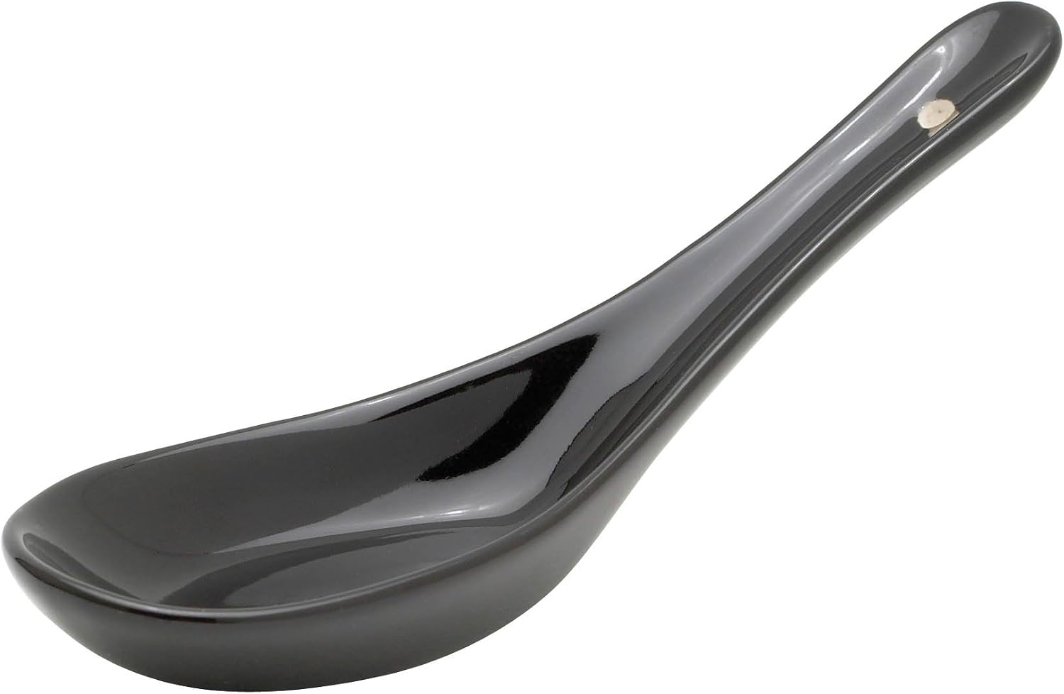 Helen’s Asian Kitchen Chinese Soup Spoon, 5.75-Inches, 1-Ounce, Black Ceramic