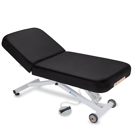 EARTHLITE Electric Lift Massage Table ELLORA - Most Popular Spa Treatment Table, Comfortable & Reliable (30, 32 x 73) - Made In USA, Black, Tilt