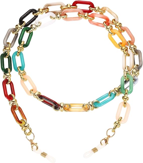 uxcell Acrylic Glasses Chain, Eyeglass Chain Holder Strap Chains