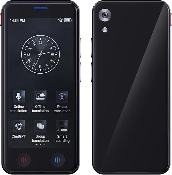 VICHTOP Portable Language Translator Device,Ai Instant Two-Way 139 Foreign Translator for Business Travel Support Voice, Recording, Photo