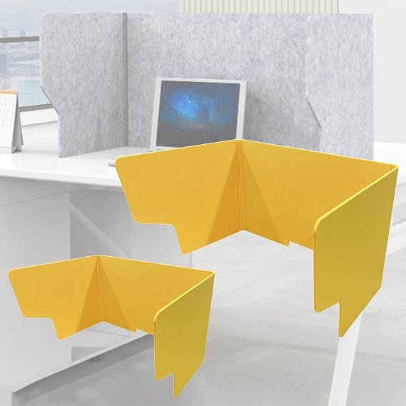 LIGUOYI 2 PCS Lightweight Desk Dividers Desk Panel, Freestanding Desktop Privacy Panel Can Reduce Noise and Visual Distractions, Acoustic Partition, Folding Portable Office Divider Partition