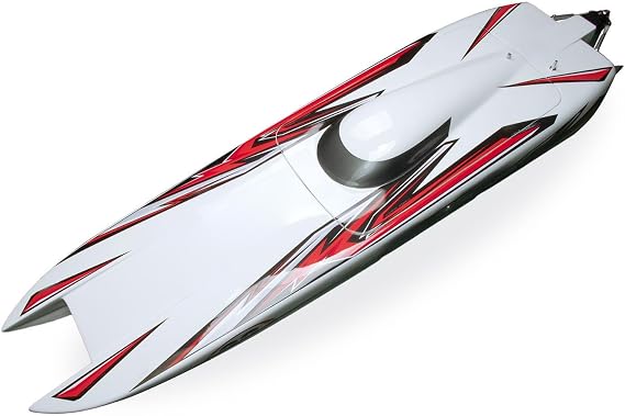 DTRC E33 High Speed Boat Wireless Control Racing Boats Model 4082 Brushless Motor 180A Esc Cooling System No Battery Hobby Grade Model for Adult Hobby(White)