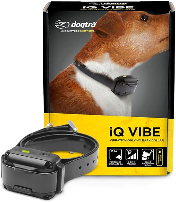 Dogtra iQ Vibe Vibration Only No Bark Collar: 4X Stronger HPP Vibration, IPX9K Waterproof, Precision Sensor, Rechargeable