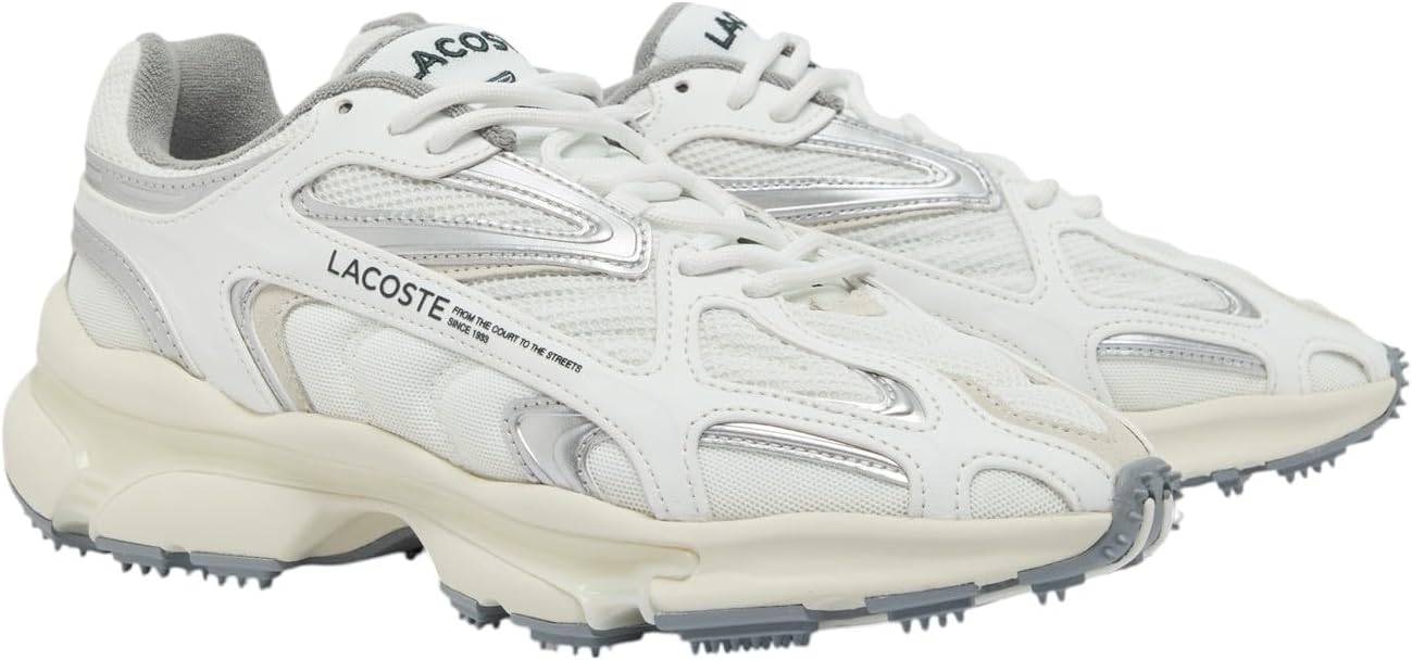 Lacoste - Mens L003 2K24 Sneakers, Color White/Grey, Size: 10 UK