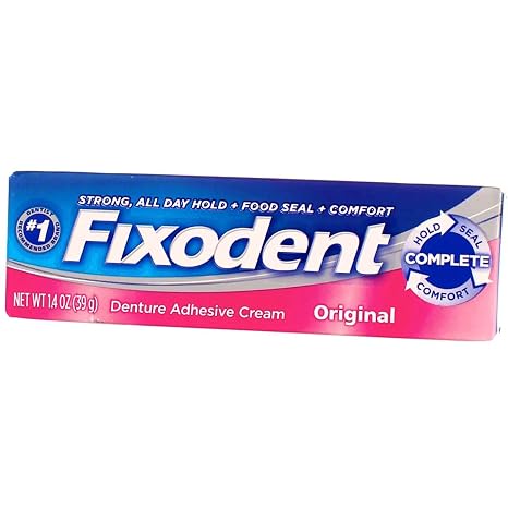 Fixodent Denture Adhesive Cream Original 1.40 oz (Pack of 7)