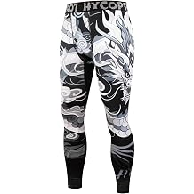 HYCOPROT Men's Compression Trousers Tights Athletic Cool Dry Leggings Breathable Lightweight Training Pants Performance Workout Personalised Designs Base Layer Pants for Basketball Running Sports Yoga