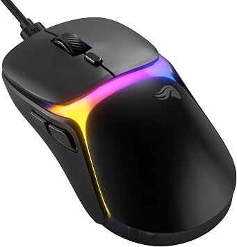 Glorious Model D Wired Gaming Mouse - 68g Superlight Honeycomb Design, RGB, Ergonomic, Pixart 3360 Sensor, Omron Switches, PTFE Feet, 6 Buttons - Matte White