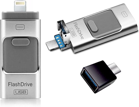 Phoxfer RecovStick FlashDrive 64GB USB Flash Drive for iPhone, Android Phone, PC, MAC, iPad Memory Expansion | Durable USB Thumb Drive | Easy Transfer, Syncing Data Retention USB for iPhone Storage