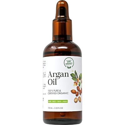 Argan Oil for Hair, Skin, Face, and Nails - Pure Moroccan Oil - USDA and ECOCERT Certified Cold Pressed Morrocan Oil Hair Treatment - Oil for Skin and Nails - Vegan - 100 ml Hair Oil