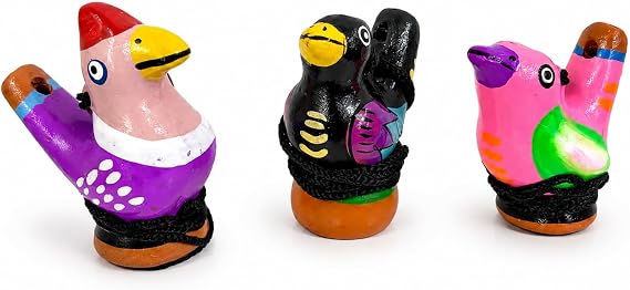 Ocarinas Birds, Authentic Peruvian 3 Count. 2 1/2 Inch