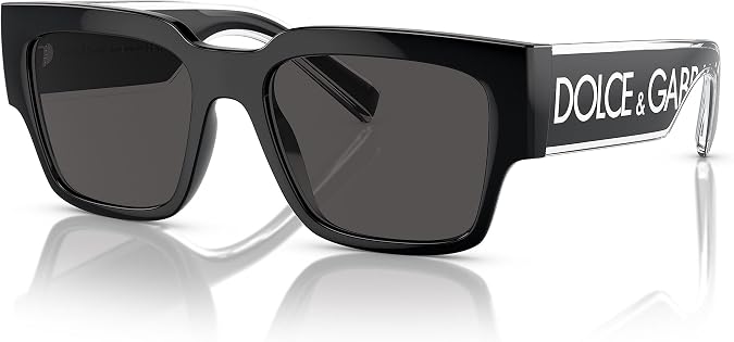 Dolce & Gabbana DG6184-501/87 Sunglasses BLACK w/DARK GREY 52mm