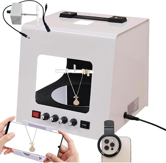 Professional Photography Studio Kit with LED Lighting and Turntable for Jewelry and Small Product Photography
