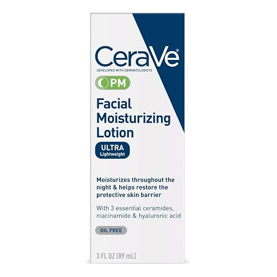 Cerave PM Facial Moisturizing Lotion, 3 FZ