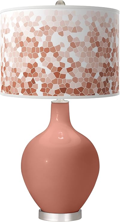 Color + Plus Rojo Dust Mosaic OVO Table Lamp