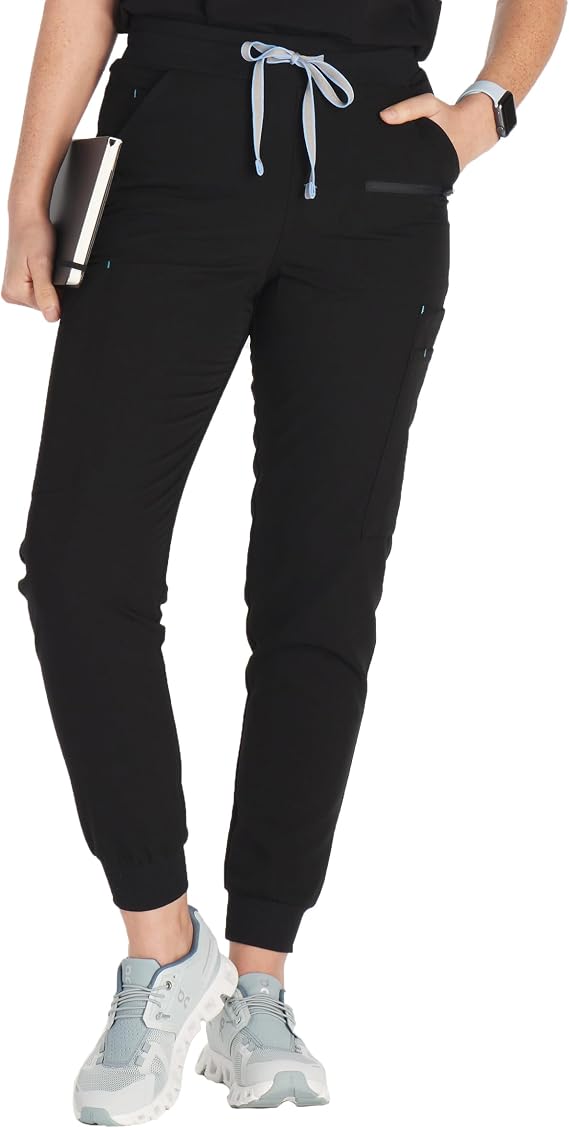DOLAN Hope 11-Pocket CORE Womens Scrub Jogger Pant, High Waisted, Elasticated Drawcord Waistband, Soft and Durable