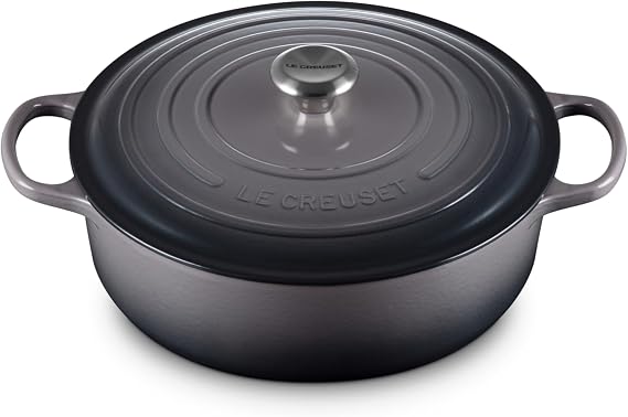 Le Creuset Enameled Cast Iron Round Wide Dutch Oven, 6.75 qt., Oyster