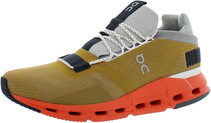 On Cloudnova Mens Shoes Size 10, Color: Cumin/Flame