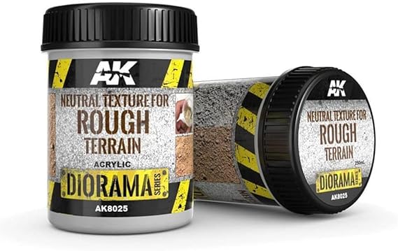 AK Interactive - Neutral Texture for Rought Terrain - 250 ml - Acrylic Diorama/Miniature Base Pasta - AK8025