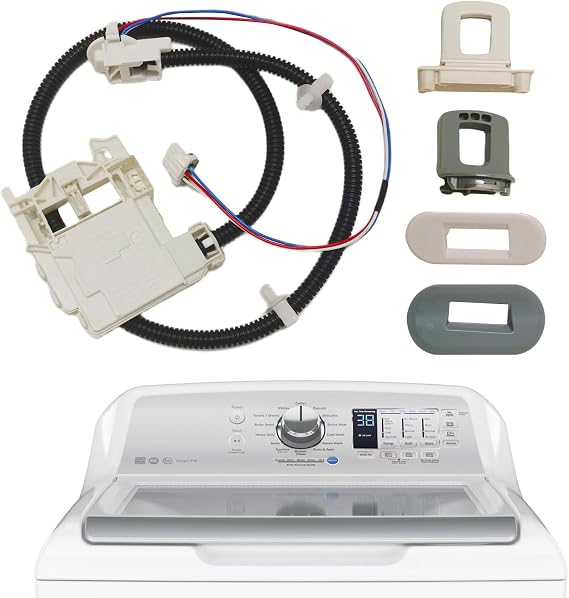 WH08X32697 Washing Machine Lid Lock Switch Assembly for GE Replace WH01X27954 WH08X31577 WH01X26114 WH01X24114 AP7015047 Compatible Models GTW220ACK1WW GTW330ASK0WW GTW460AMJ0WW