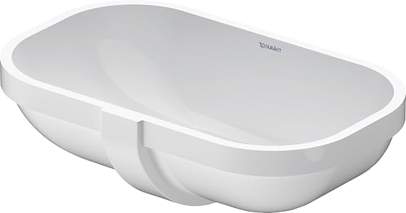 Duravit D-Code 20-5/8" Oval Ceramic Undermount Bathroom Sink with Overflow