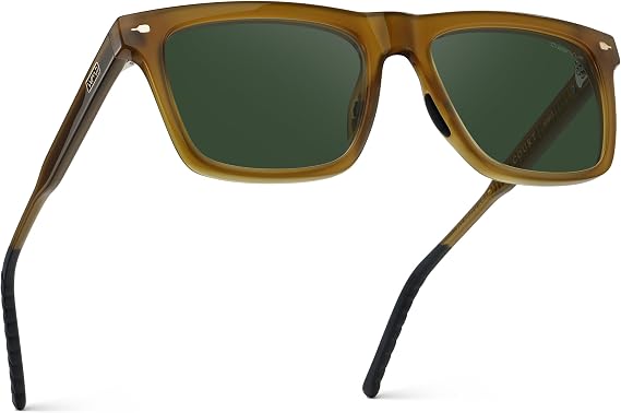 WearMe Pro Hart Men's Polarized Sport Sunglasses, Oversized Square Frame