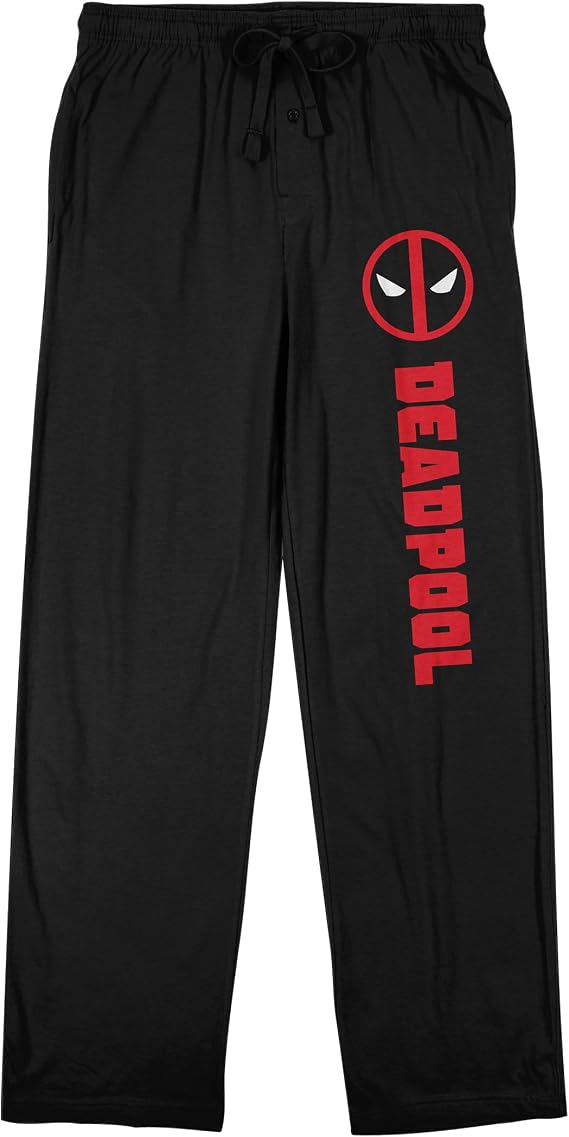 Deadpool Classic Logo Men's Black Sleep Pants
