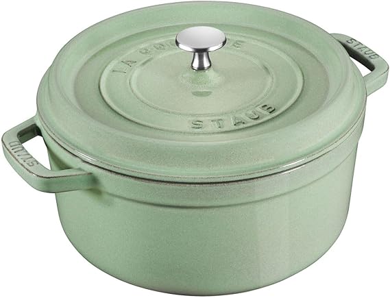 STAUB Cast Iron Round Cocotte 24 cm Sage