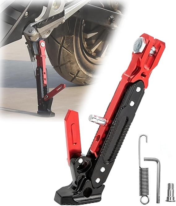 Motorcycle Kickstand for Suzuki GZ 125/150/250/GZ250/Gemma/Gixxer 250/SF/SP/Gixxer SF 250/SP, Adjustable Foot Side Support, Heavy - Duty Aluminum Side Stand Parking Motorbike Parking Kickstand