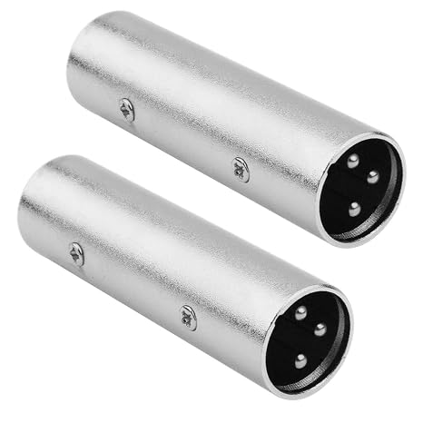 3-Pin XLR Male to XLR Male Microphone Adapter, 2 Pack